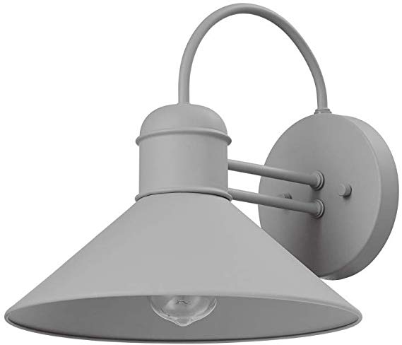 Novogratz x Globe Maxwell 11" Outdoor Wall Sconce, Matte Gray 44394