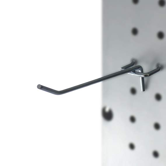 Presa CP40002-25PK Metal Peg Board Shelving Hooks, 4-Inch, 25-Pack
