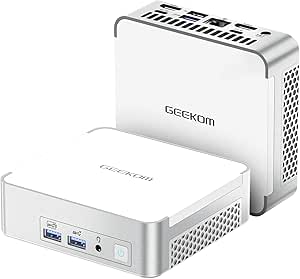 GEEKOM XT12 Pro Mini PC, 12th Gen Intel i7-12650H Mini Computers(10C/16T) 32GB DDR4/1TB PCIe 4 SSD Mini Desktop Computers with IceFlow 1.5 Cooling System, 8K/Quad Display/USB4.0/WiFi 6E/BT5.2/2.5G LAN