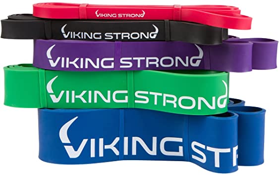 Viking Strong Pull Up Bands, Pull-Up Assist Bands, Resistance Bands, Mobility Band, Powerlifting Bands, Jump Stretch Bands.Includes E-Guide (Choose ONE of Five, NOT A Set: Single Pull UP Band)