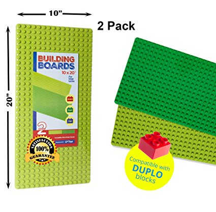 Brick Building Plates By Lp Toys 10"x20"(2 PK) Tight fit with Duplo