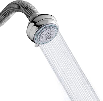 Waterpik High Pressure Flexible Neck Best Adjustable Shower Head for All Heights Chrome 6 Mode NML-603, 2.5 GPM