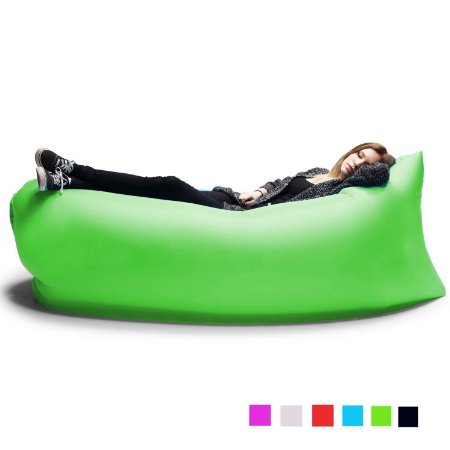 Outdoor Inflatable Lounger Couch Air Sleeping Bag, Hummingbird Beach Lounger Air Filled Sofa