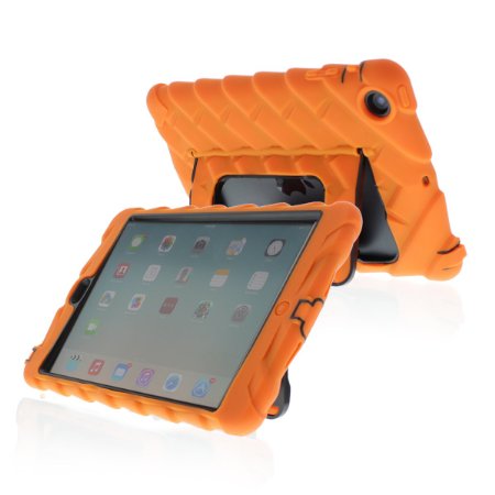Apple iPad mini iPad mini Retina iPad mini 3 iPad mini and iPad mini Retina Hideaway with Stand Orange Gumdrop Cases Silicone Rugged Shock Absorbing Protective Dual Layer Cover Case