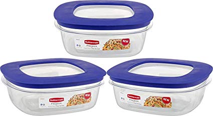 Rubbermaid Premier Food Storage Container, 9 Cup, Purple (3 Pack)