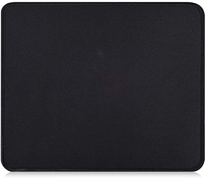 iKammo Small Black Gaming Mouse Pad Desk Pad with Stitched Edge,Waterproof Desk Blotter Pad Computer Laptop Desk Mouse Pad for Home, Office & Travel,7.8" 9.4"1.2",Black
