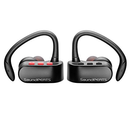 SoundPEATS Wireless Earbuds, True Wireless Stereo Bluetooth 4.2 Headphones Cordless Earphones Sweatproof In-Ear Headset with Mic, Secure Fit for Sports