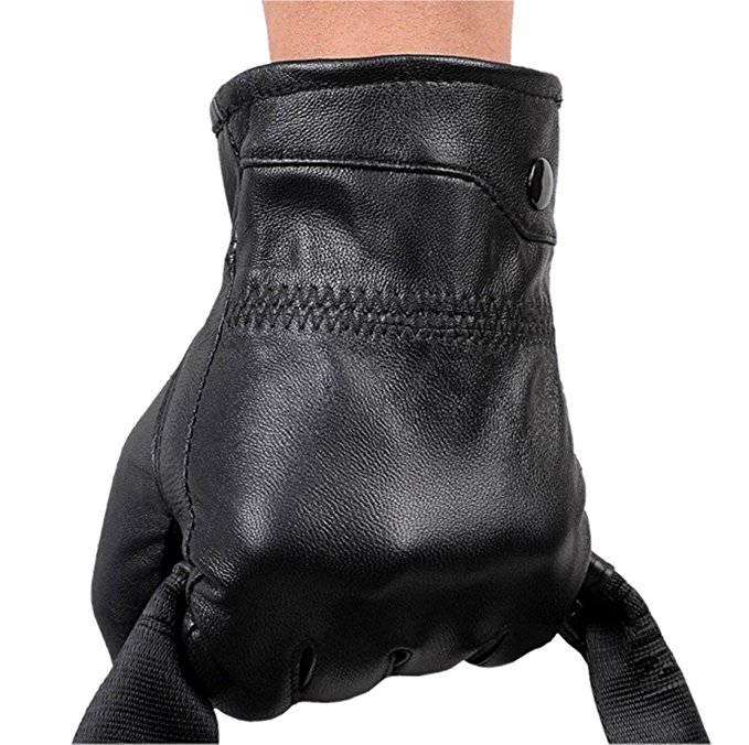 West Leathers Men's Lambskin Leather Gloves Driving Drive/work/motorcycle