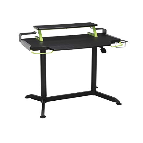 RESPAWN 3000 Gaming Computer Desk - Ergonomic Height Adjustable Gaming Desk, in Green (RSP-3000-GRN)