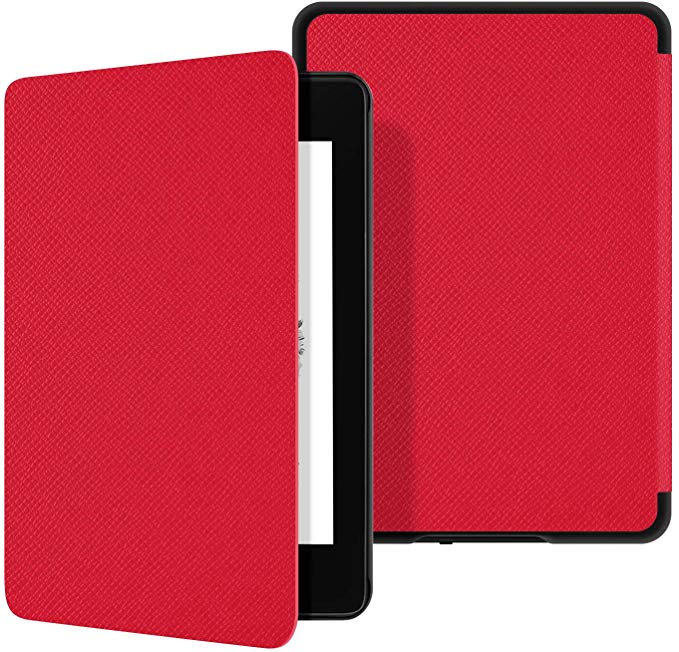 Ayotu Water-Safe Leather Case for Kindle Paperwhite 2018 - Durable Smart Leather Cover with Auto Wake/Sleep fits Amazon the latest Kindle Paperwhite (10th Generation-2018),K10 Red