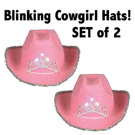 Pink Blinking Cowgirl Hat set of 2 - Childs