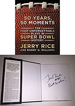 Jerry Rice Autographed 50 Years 50 Moments Book Super Bowl NFL Hall Of Fame San Francisco 49ers W/coa From Signing w/ Certificate Of Authenticity