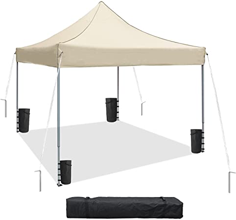 Greesum Patio Pop up Canopy Tent Commercial Instant Shelter with Wheeled Carry Bags Bundle