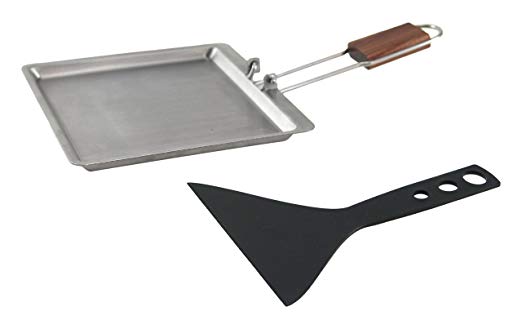 Stainless Raclette/Cheese Melting Pan with Scraper