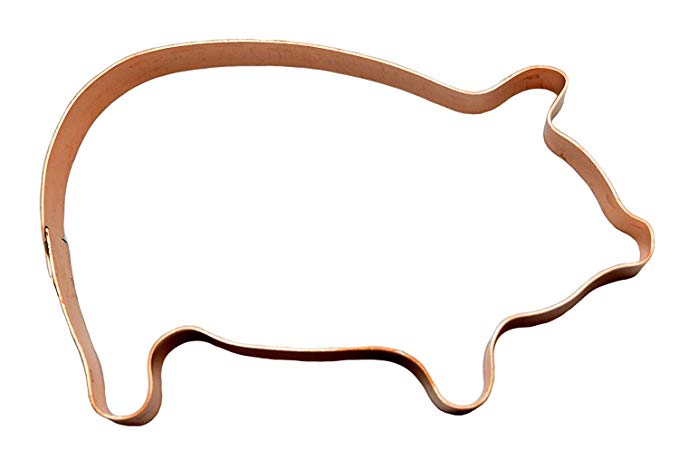 Large Farm Pig/Hog Copper Cookie Cutter