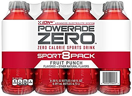 POWERADE Zero Fruit Punch, 8 ct, 20 FL OZ Bottle