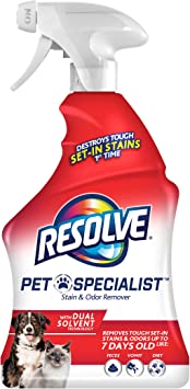 Resolve Pet Specialist Carpet Cleaner, Stain Remover and Odor eliminator trigger, Floor and Upholstery Cleaner, 32 oz
