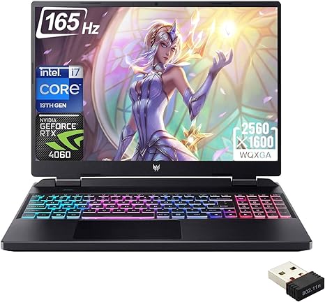 2023 Newest Acer Predator Helios Neo Gaming Laptop, 16" WQXGA 165Hz Display, Intel Core i7-13700HX(16-core), NVIDIA GeForce RTX 4060 Graphics, 16GB DDR5 RAM, 2TB SSD, Backlit Keyboard, Windows 11 Home