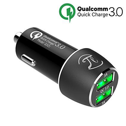 Pi Arrow Dual Quick Charge 3.0 Car Charger, Port 40W 6A High Speed Powerful Smart USB Car Charger Adapter with pure Qualcomm Certified for OnePlus 5, OnePlus 3, XiaoMi Mi 6/5, Max 2, Note 2, Samsung
