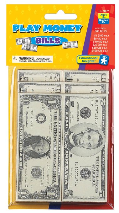 Educational Insights Play Money - Bills