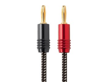 Monoprice AffinityTM Premium 14AWG Braided Speaker Wire with Gold Plated Banana Plug Connectors - 10ft (1)