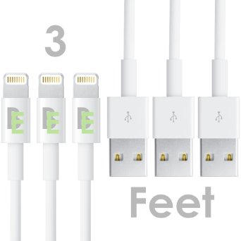[Apple MFI Certified] Beam ElectronicsTM (Lifetime Guarantee) iPhone 5 & 6 Charging Cable, 8 Pin to USB Lightning Cable,Data/Sync Cable & Charger for Apple iPhone 5 5S 6 6 , iPod, iPad, etc(3 Cables)