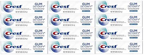 Crest Gum Detoxify Toothpaste, Deep Clean, Travel Size, 0.85 oz (24g) - Pack of 12