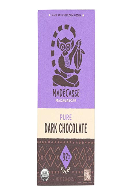 Madecasse, Bar Chocolate Dark 92% Organic, 2.64 Ounce