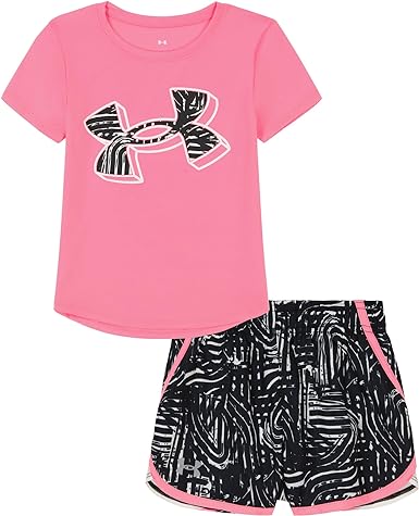 Under Armour boys Short Sleeve Shirt and Shorts Set, Durable Stretch and Lightweight