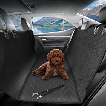 Dog Seat Cover, Waterproof & Non-slip - Hammock Convertible - to Protect Seats in Cars, Trucks, SUVs and Vans from Stains and Hair