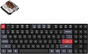 Keychron K13 Pro Ultra-Slim Wireless QMK/VIA Custom Mechanical Keyboard, Programmable Macro 80% Layout White Backlit Low Profile Gateron Brown Switch Bluetooth/USB Wired for Mac Windows Linux