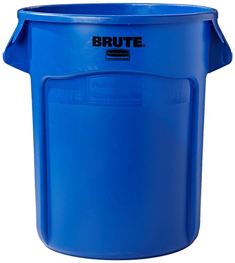 Rubbermaid Commercial FG262000BLUE BRUTE Heavy-Duty Round Waste/Utility Container, 20-gallon, Blue