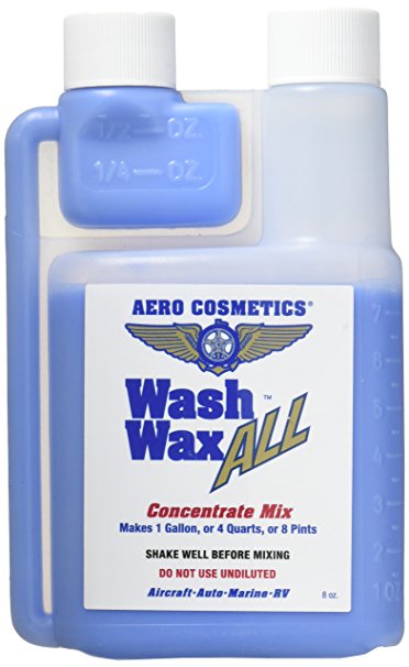 Wet or Waterless Car Wash Wax Concentrate Gallon Aircraft Quality Wash Wax for your Car RV & Boat. Guaranteed Best Waterless Wash on the Market 8 Ounce = 1 Gallon