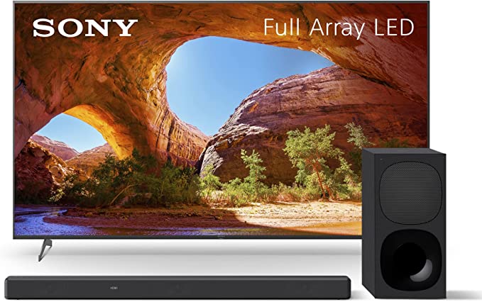 Sony X91J 85 Inch TV: Full Array LED 4K Ultra HD Smart Google TV and Sony HT-G700: 3.1CH Dolby Atmos/DTS:X Soundbar