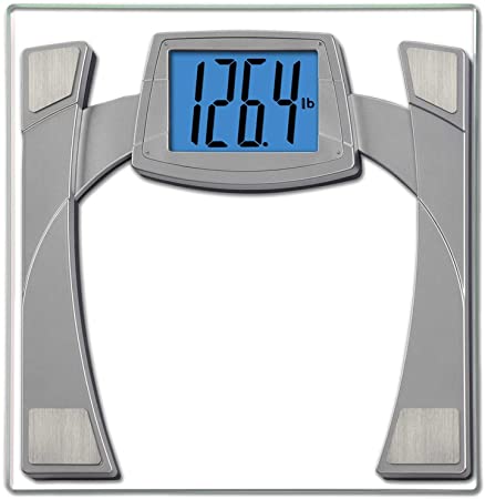 EatSmart Precision MaxView Digital Bathroom Scale w/ 4.5" Backlit LCD Display, Silver