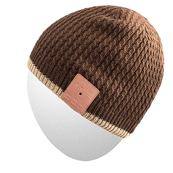 Rotibox Bluetooth Beanie Hat Unisex Winter Cap with Wireless Stereo Headphone Earphone Speaker Mic Hands Free Compatible with iPhone Samsung Android for Outdoor Sport Skiing Snowboard