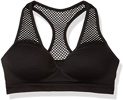 Amazon Brand - Mae Women's Open Mesh Racerback Push-Up Bralette (for A-C cups)