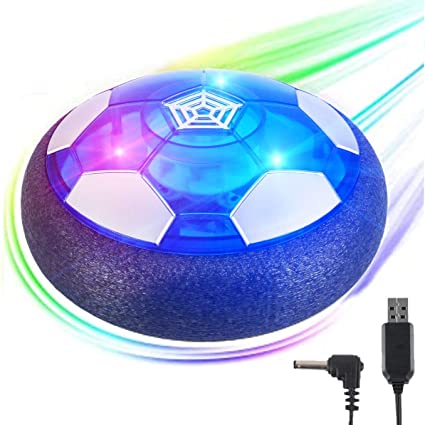 Hover Soccer Ball Kids Toys, Rechargeable Hover Soccer Ball with Colorful LED Lights and Protective Foam Bumper for 3 4 5 6 7 8-12 Years Old Boy Girl, Air Power Soccer Hover Ball for Kids Soccer Game