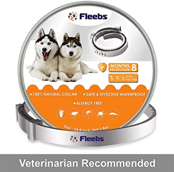 Fleebs Collar Dog Prevention for Dogs Collars for Small Large Dogs Natural Protection Pet