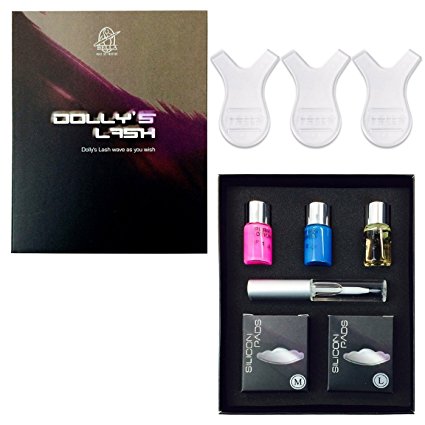 Dolly's Lash Kit   Free 3pcs of Y-Brush - Unique Treatment to Brighten and Lift Eyelahes in Just 3 Steps - Eyelash Perm Kit