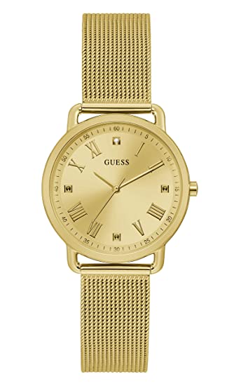 GUESS 34mm Stainless Steel Watch with Diamond Markers