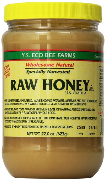 YS Eco Bee Farms Raw Honey - 22 oz Pack Of 2