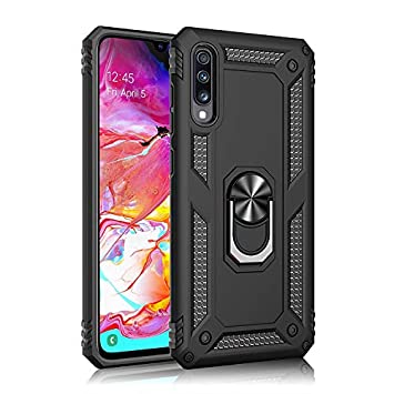 for Samsung Galaxy A50 Case,360 Degree Rotating Ring Holder Kickstand Case for Samsung SM-A505F/DS Galaxy A50 / SM-A505FN/DS SM-A505FM/DS SM-A505GN/DS SM-A505GN SM-A505YN SM-A505GT Case Cover Black