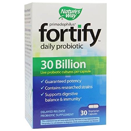 Nature's Way Primadophilus Fortify Daily Probiotic 30 Billion, Vegetarian Capsules 30 ea