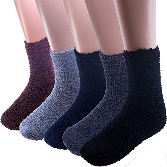 Warm Fuzzy Socks Ultra Soft Mens 6-pack Assorted By DEBRA WEITZNER