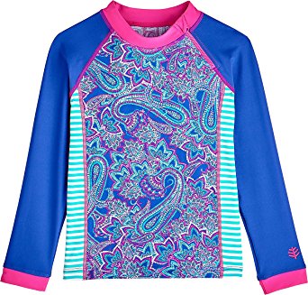 Coolibar UPF 50  Girls' Zippy Rash Guard - Sun Protective