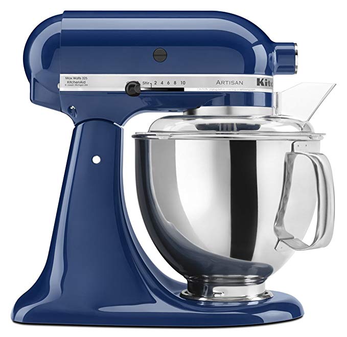 KitchenAid KSM150PSBW Artisan 5-Quart Stand Mixer, Blue Willow