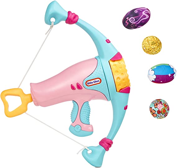 Little Tikes Mighty Blasters Power Bow Pink Toy Blaster with 4 Soft Power Pods for Kids Ages 3 Years and Up