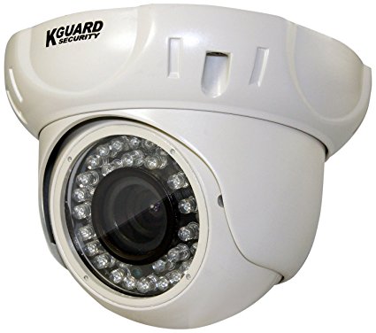 KGUARD SecurityInc. CAM KIT-VD405EPK  700TVL 131-Feet Night Vision Outdoor Day and Night Dome Camera (White)