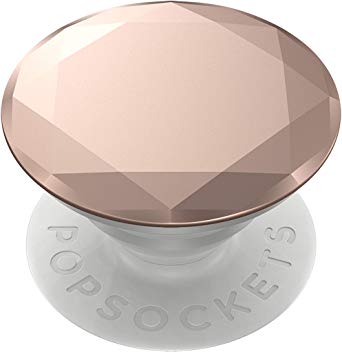 PopSockets PopGrip: Swappable Grip for Phones & Tablets - Metallic Diamond Rose Gold